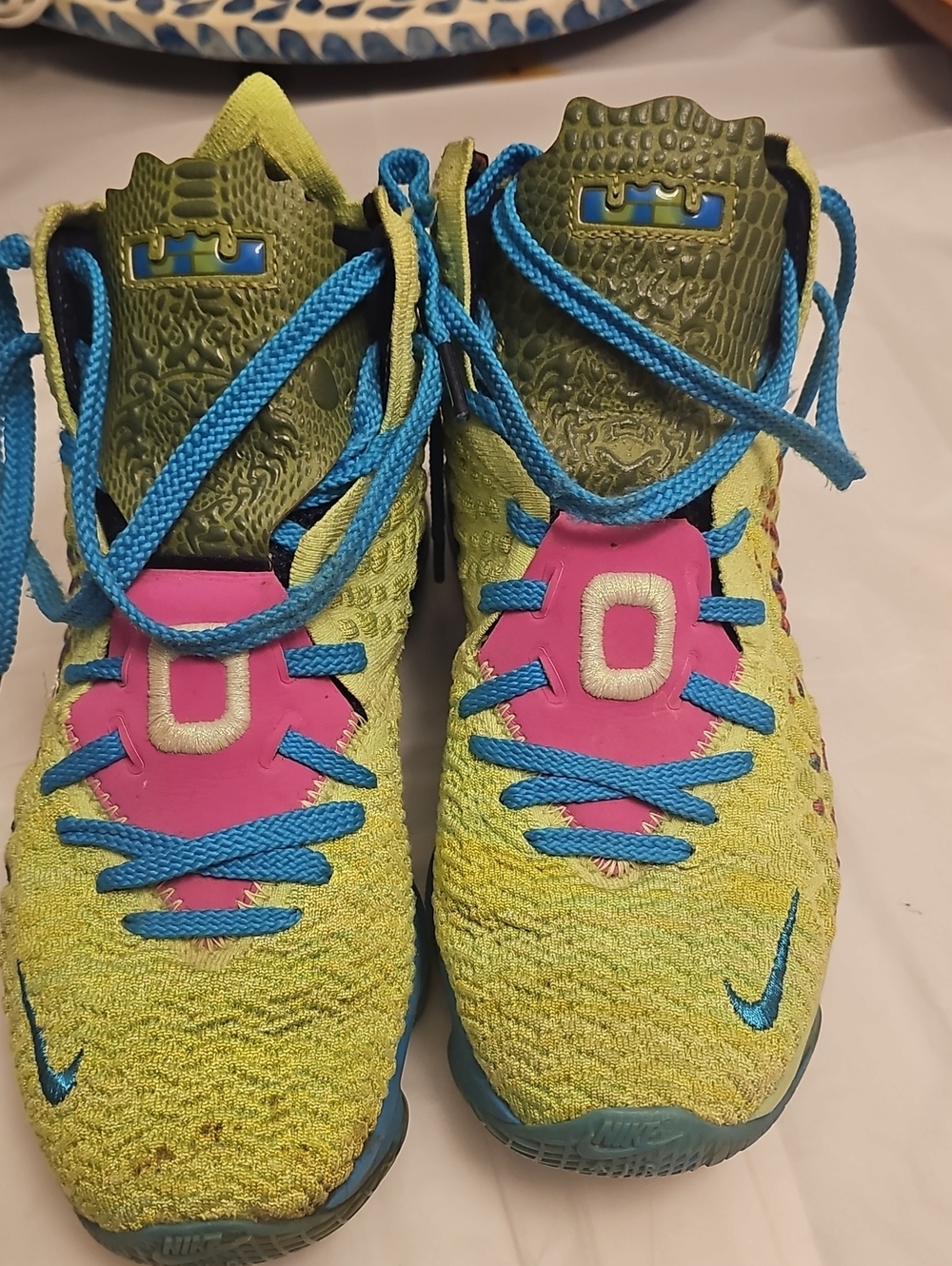 Nike LeBron 17 Men's Athletic Shoes Green & Blue US 7.5